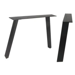 Sort pulverlakeret skrå stel til plankeborde