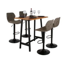 Sort stel til barbord