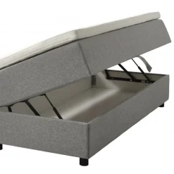 SPACE 7-Zonet 180x200 cm Boksmadras seng med opbevaring lysegrå