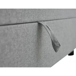 SPACE 7-Zonet 140x200 cm Boksmadras seng med opbevaring lysegrå