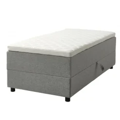 SPACE 7-Zonet 90x200 cm Boksmadras seng med opbevaring lysegrå