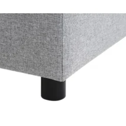 SPACE 7-Zonet 90x200 cm Boksmadras seng med opbevaring lysegrå