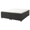SPACE 7-Zonet 160x200 cm Boksmadras seng med opbevaring Mørkegrå