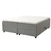 SPACE 7-Zonet 160x200 cm Boksmadras seng med opbevaring lysegrå