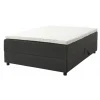 SPACE 7-Zonet 140x200 cm Boksmadras seng med opbevaring mørkegrå
