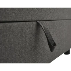 SPACE 7-Zonet 140x200 cm Boksmadras seng med opbevaring mørkegrå