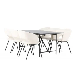 Spisebordssæt Astrid med Day Spisebordsstole - Sort og Off White