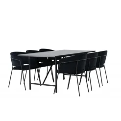 Spisebordssæt Astrid med Spisebordsstolene Selma - Sort