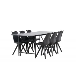 Spisebordssæt Astrid med Spisebordsstole Zeno - Sort