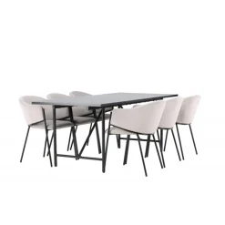 Spisebordssæt Astrid med Spisebordsstolene Evelina