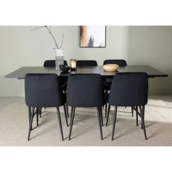 Spisebordssæt Astrid med Spisebordsstole Night