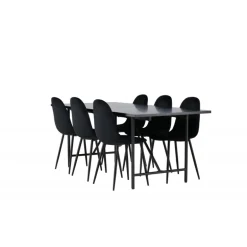 Spisebordssæt Astrid med Spisebordsstolene Polar - Sort