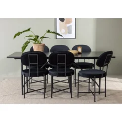 Spisebordssæt Astrid med Spisebordsstole Stella - Sort
