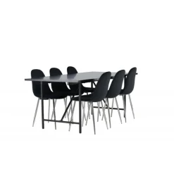 Spisebordssæt Astrid med Spisebordsstolene Polar - Sort