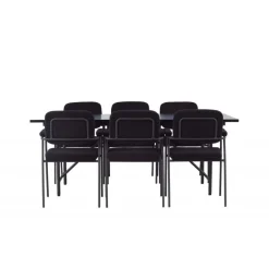 Spisebordssæt Astrid med Yesterday Spisebordsstole - Sort