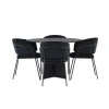 Spisebordssæt Bootcut med Selma stole - Sort