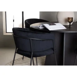 Spisebordssæt Bootcut med Selma stole - Sort