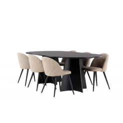 Spisebordssæt Bootcut med Spisebordsstole Velvet