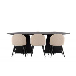 Spisebordssæt Bootcut med Spisebordsstole Velvet