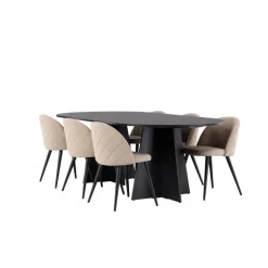 Spisebordssæt Bootcut med Spisebordsstole Velvet