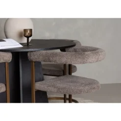 Spisebordssæt Bootcut med stole fra Morning-serien - Sort og Brun