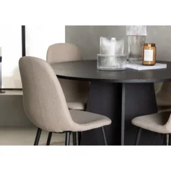 Spisebordssæt Bootcut med stole Polar - Beige og Sort