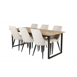 Spisebordssæt Cirebon med Spisebordsstole Leone