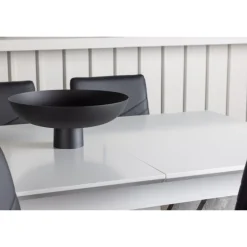 Spisebordssæt Disa med Spisebordsstole Lily - Sort og Hvid