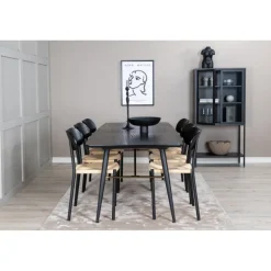 Spisebordssæt Guld med Spisebordsstole Polly