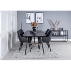 Spisebordssæt Guld med Spisebordsstole Komfort