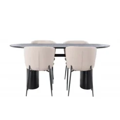 Spisebordssæt Isolde med Modesto stole