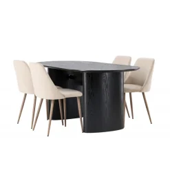 Spisebordssæt Isolde med stole Night