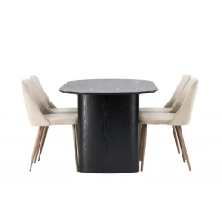Spisebordssæt Isolde med stole Night