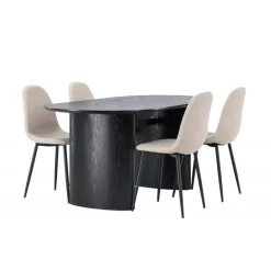 Spisebordssæt Isolde med stole Polar