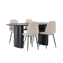 Spisebordssæt Isolde med stole Polar