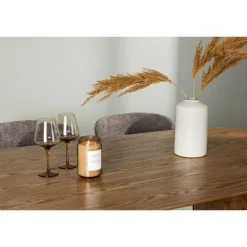 Spisebordssæt Isolde med stole Modesto - Mørkegrå og Natur