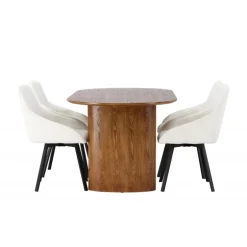 Spisebordssæt Isolde med stole Rosie