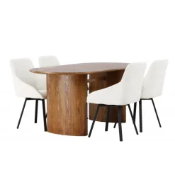 Spisebordssæt Isolde med stole Rosie