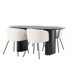 Spisebordssæt Isolde med stole Berit