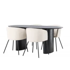 Spisebordssæt Isolde med stole Berit