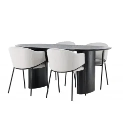 Spisebordssæt Isolde med stole Evelina