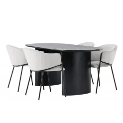 Spisebordssæt Isolde med stole Evelina