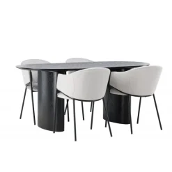 Spisebordssæt Isolde med stole Evelina