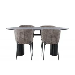 Spisebordssæt Isolde med stole Modesto