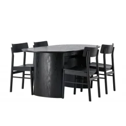 Spisebordssæt Isolde med stolene Montros