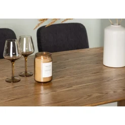 Spisebordssæt Isolde med stole Yesterday - Sort og Natur