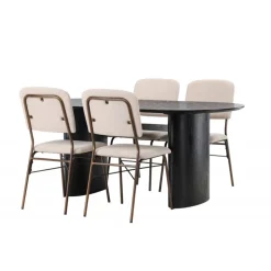 Spisebordssæt Isolde med stole Seda