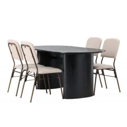 Spisebordssæt Isolde med stole Seda
