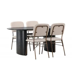 Spisebordssæt Isolde med stole Seda