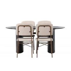 Spisebordssæt Isolde med stole Seda